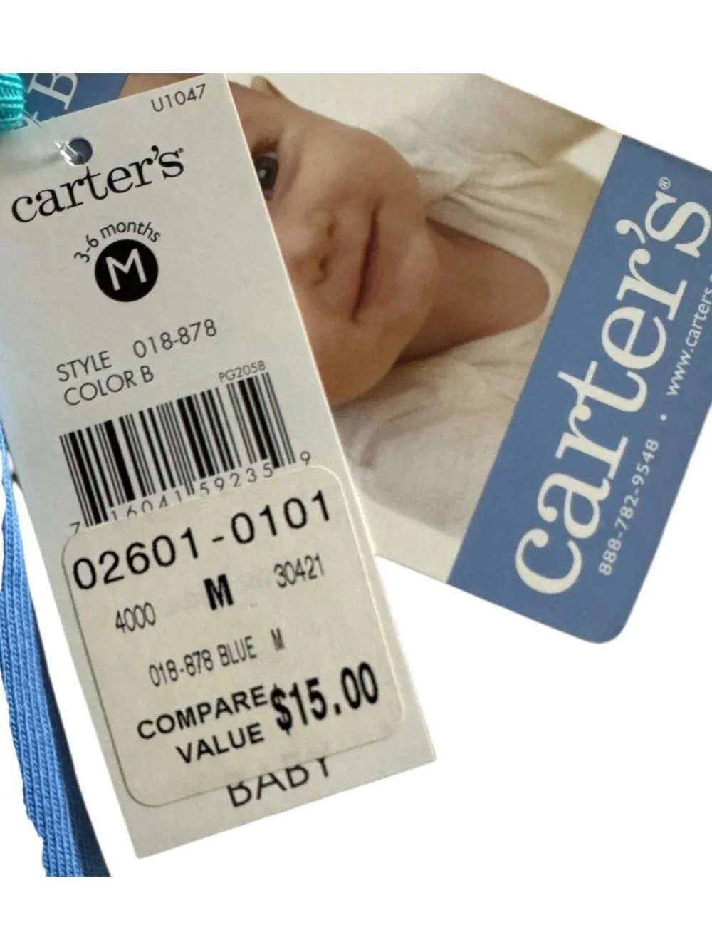 Carters BabySoft Basics Blue Romper With Truck Embroidery Size 3-6 Months